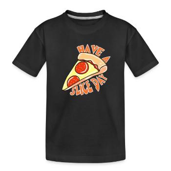 pizza - T-shirt bio Premium Enfant - noir - Devant