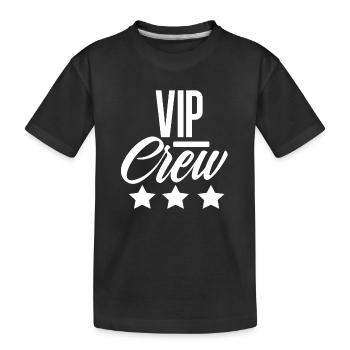 VIP CREW - Kinder Premium Bio T-Shirt - Schwarz - Vorne