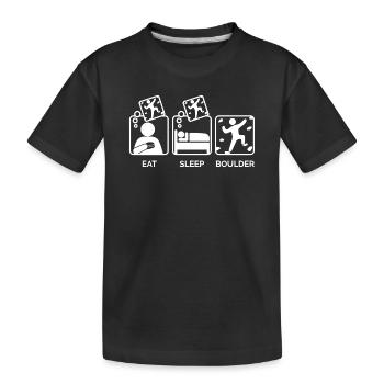 Escalade Alpinisme Boulder Bouldering Eat Sleep - T-shirt bio Premium Enfant - noir - Devant