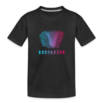 Akkordeon Design / Musikinstrument Accordion - Kinder Premium Bio T-Shirt - Schwarz - Vorne