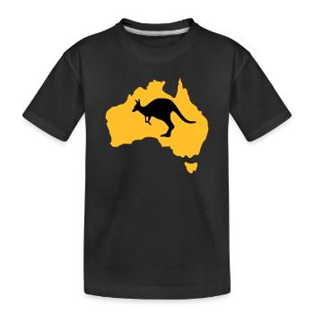 australia - Kids' Premium Organic T-Shirt - black - Front