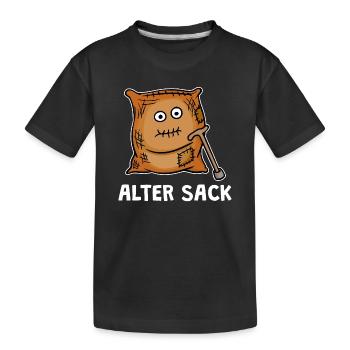 Alter Alt Werden Uralt Geburtstag Lustig Humorvoll - Kinder Premium Bio T-Shirt - Schwarz - Vorne