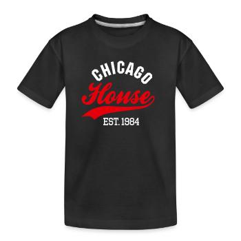 Vintage Chicago House est. 1984 Rave House Party - Kinder Premium Bio T-Shirt - Schwarz - Vorne