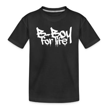 bboy lifestyle graffiti breakdance crew Symbol - Kinder Premium Bio T-Shirt - Schwarz - Vorne