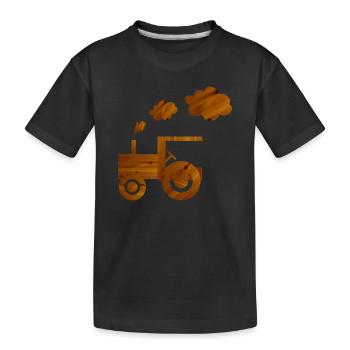 traktor landwirtschaft spielzeug - Kinder Premium Bio T-Shirt - Schwarz - Vorne