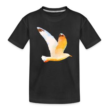 mouette - T-shirt bio Premium Enfant - noir - Devant