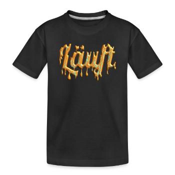 Dekorativer Text - Kinder Premium Bio T-Shirt - Schwarz - Vorne