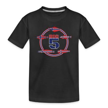 Flétan norvégien Big 5 I, cadeau de pêche - T-shirt bio Premium Enfant - noir - Devant