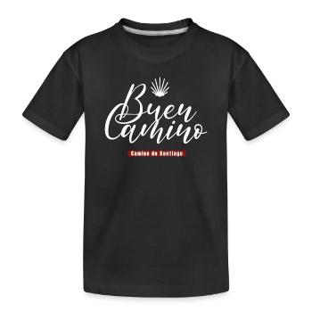 Buen Camino Jakobsweg Camino de Santiago - Kids' Premium Organic T-Shirt - black - Front