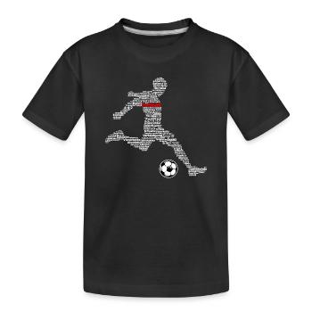 Fussballer Fussballspieler Fussball Fussballspiel - Kinder Premium Bio T-Shirt - Schwarz - Vorne