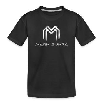 Mark Sukra VIP designer cool brand catwalk fashion - Kids' Premium Organic T-Shirt - black - Front