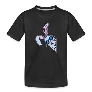 Lapin de Pâques cool Lapin de Pâques Joyeuses Pâques - T-shirt bio Premium Enfant - noir - Devant