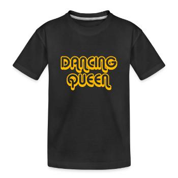 DANCING QUEEN Diskokugel - Kinder Premium Bio T-Shirt - Schwarz - Vorne