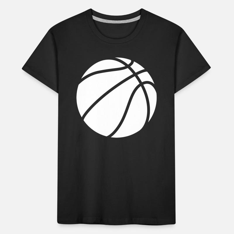 Basketball logo white Kids' Premium Organic T-Shirt
