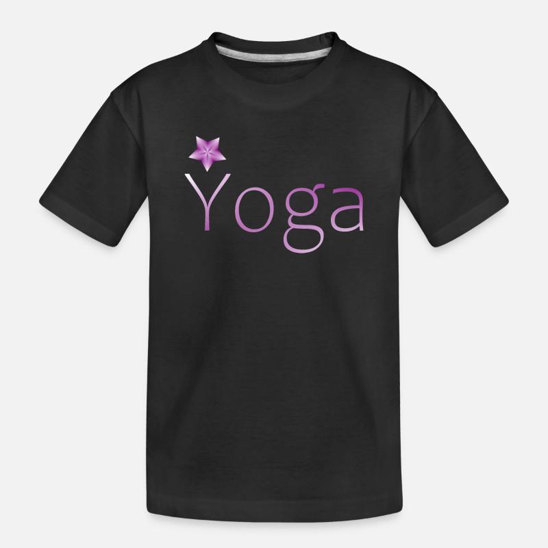 yoga Meditation Geschenk Geschenkidee - Kinder Premium Bio T-Shirt - Schwarz