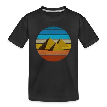 Ägypten Retro Pyramiden Vintage Geschenkidee Kairo - Kinder Premium Bio T-Shirt - Schwarz - Vorne