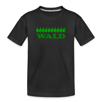 WALD - Kinder Premium Bio T-Shirt - Schwarz - Vorne