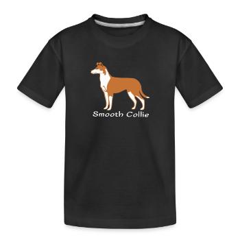 Shorthaired Collie sable - Kids' Premium Organic T-Shirt - black - Front