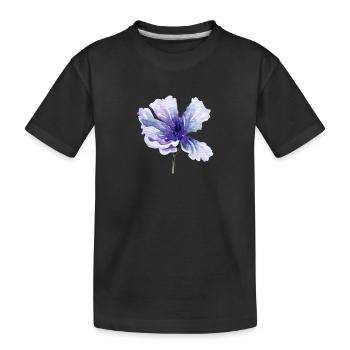 Blume - Kinder Premium Bio T-Shirt - Schwarz - Vorne