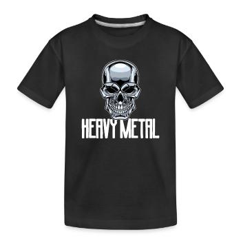 Musique heavy metal métal rock musique crâne musique - T-shirt bio Premium Enfant - noir - Devant