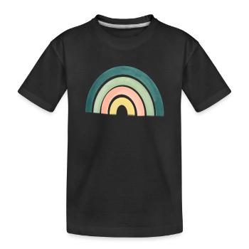 Regenbogen - Kinder Premium Bio T-Shirt - Schwarz - Vorne