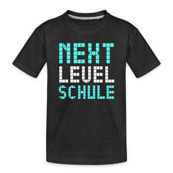 Next Level Schule - Kinder Premium Bio T-Shirt - Schwarz - Vorne