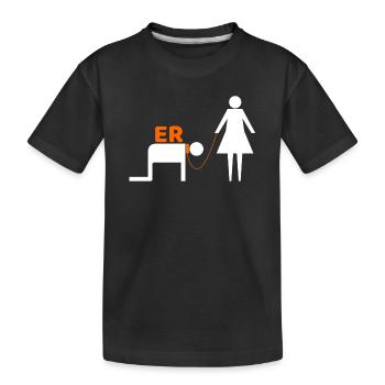 Hen night - Kids' Premium Organic T-Shirt - black - Front