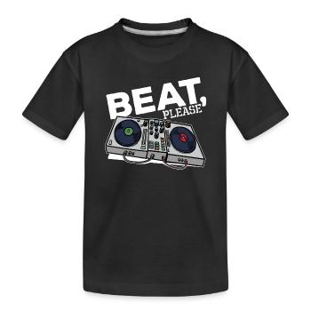 Beatbox Turntable MC DJ Deejay Scratchen Hip Hop - Kids' Premium Organic T-Shirt - black - Front