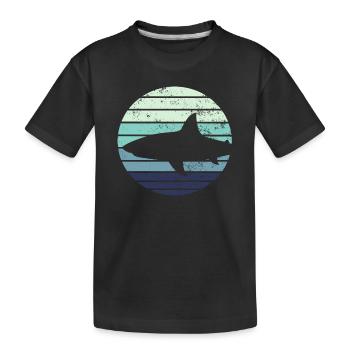 Shark shark - Kids' Premium Organic T-Shirt - black - Front