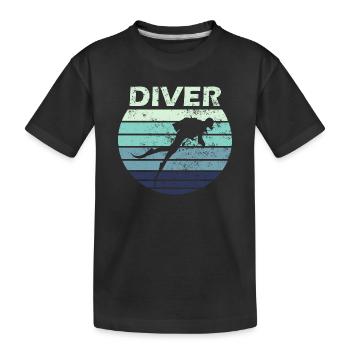 Plongée plongée - T-shirt bio Premium Enfant - noir - Devant
