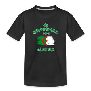 Algérie original 100% / cadeau drapeau national - T-shirt bio Premium Enfant - noir - Devant