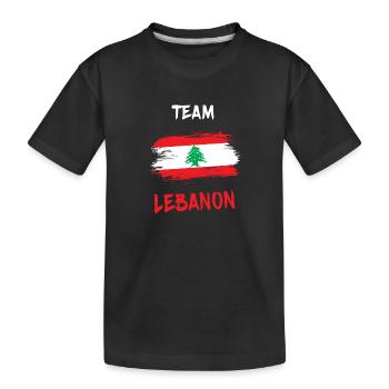 Équipe Liban Design / Idée cadeau - T-shirt bio Premium Enfant - noir - Devant