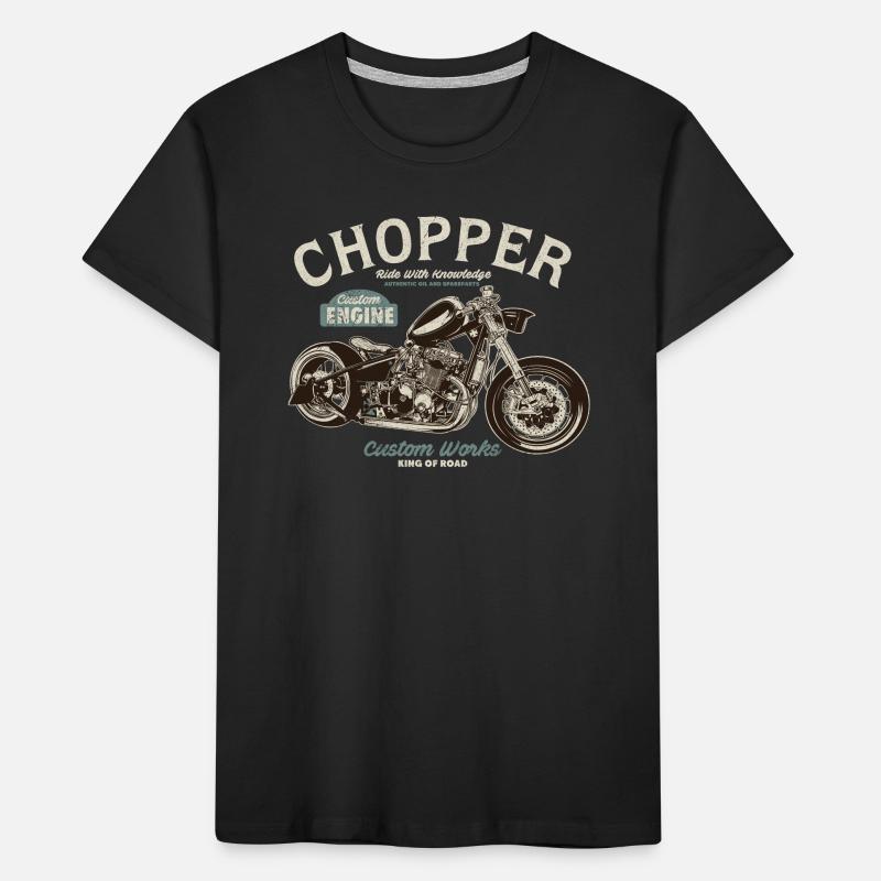 Chopper Custom Engine Kinder Premium Bio T-Shirt