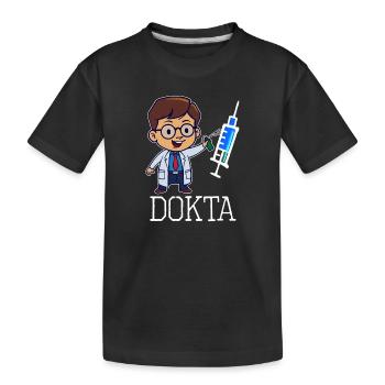 Médecin médecin drôle spécialiste assistant médecin profession - T-shirt bio Premium Enfant - noir - Devant