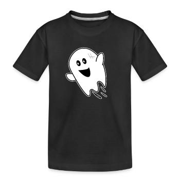 Fantôme fantôme halloween - T-shirt bio Premium Enfant - noir - Devant