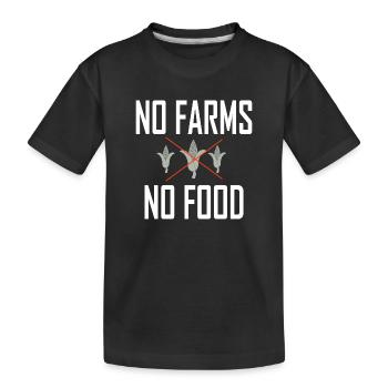 Pas de fermes, pas de nourriture - T-shirt bio Premium Enfant - noir - Devant