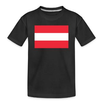 sticker flag of Austria Fahne von Oesterreich - Kids' Premium Organic T-Shirt - black - Front