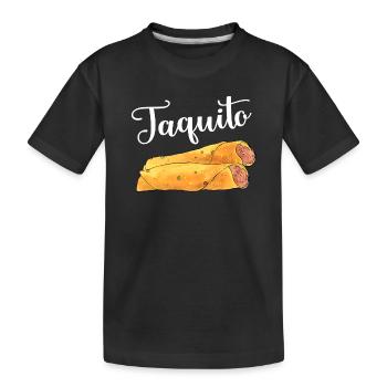 Taco Taquito Match - Kids' Premium Organic T-Shirt - black - Front