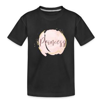 Princess Pink Gold Accents - Kids' Premium Organic T-Shirt - black - Front