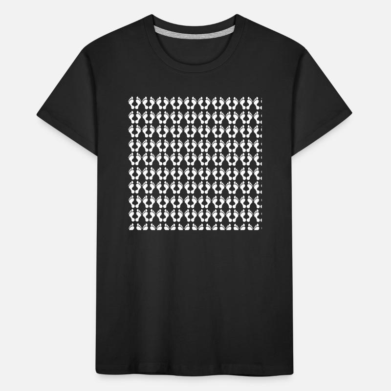 customized, feet pattern Kids' Premium Organic T-Shirt