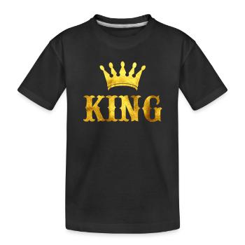 Couronne du Roi - T-shirt bio Premium Enfant - noir - Devant