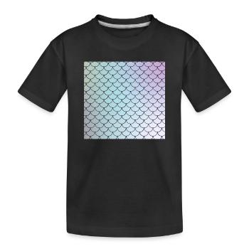 Motif d’écailles de poisson aquarelle - T-shirt bio Premium Enfant - noir - Devant