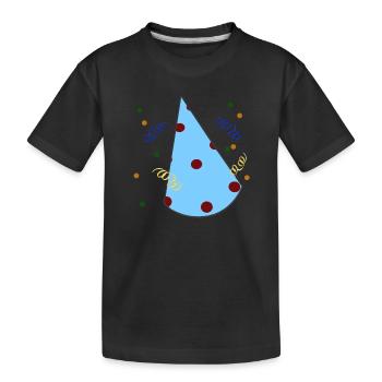 Birthday hat, children's birthday party - Kids' Premium Organic T-Shirt - black - Front