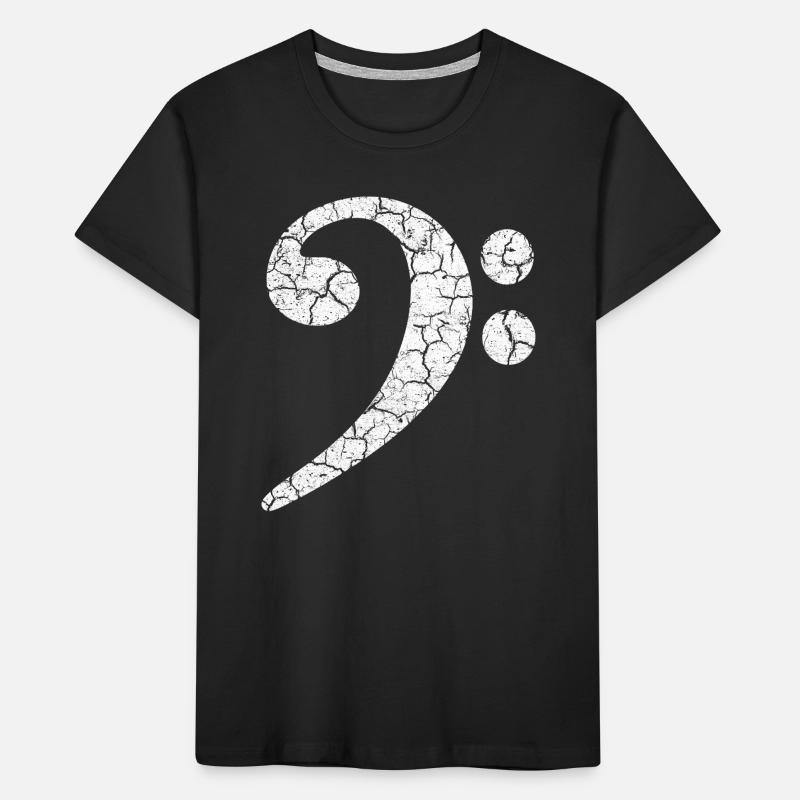 Clé de fa avec un effet grunge cool dans un look usé T-shirt bio Premium Enfant