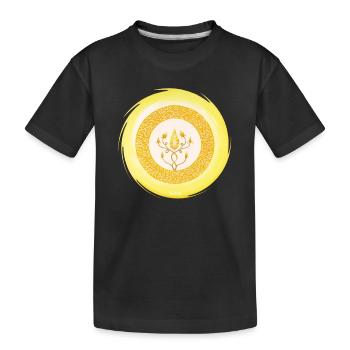 Crystal Star Gate Archangel Sandalphon - Kids' Premium Organic T-Shirt - black - Front