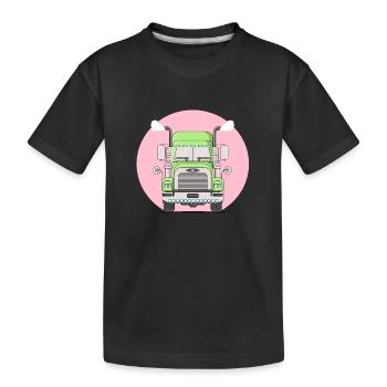 Truck Trucks Laster - Kinder Premium Bio T-Shirt - Schwarz - Vorne