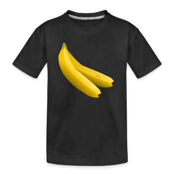 Zwillingsbananen Vektor Gelb - Kinder Premium Bio T-Shirt - Schwarz - Vorne