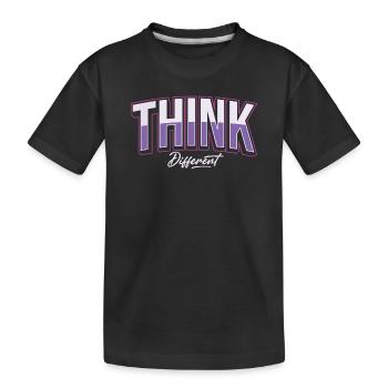 Denke anders - Kinder Premium Bio T-Shirt - Schwarz - Vorne