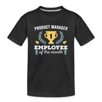 Chef de produit Employé du mois - T-shirt bio Premium Enfant - noir - Devant