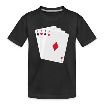 Quatre As Minimalistes - Kinder Premium Bio T-Shirt - Schwarz - Vorne